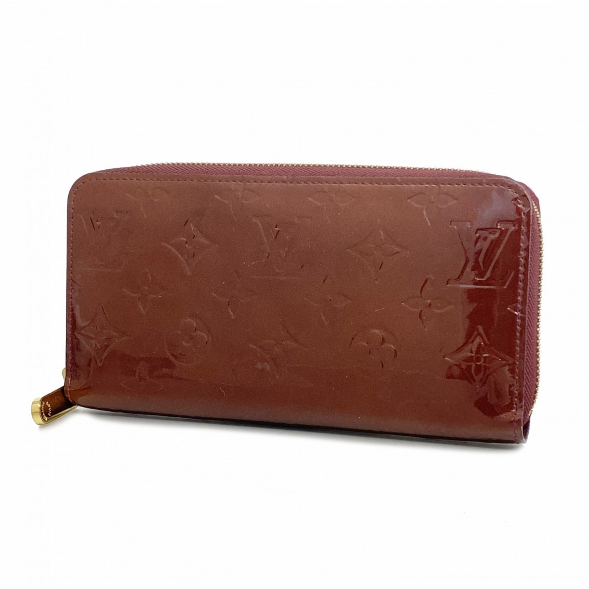 Louis Vuitton Long Wallet Vernis Zippy M91536 Rouge Fauvist Men's Women's