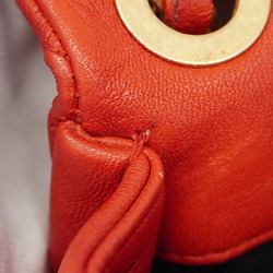 Chanel Shoulder Bag V Stitch Leather Red Women's