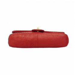 Chanel Shoulder Bag V Stitch Leather Red Women's