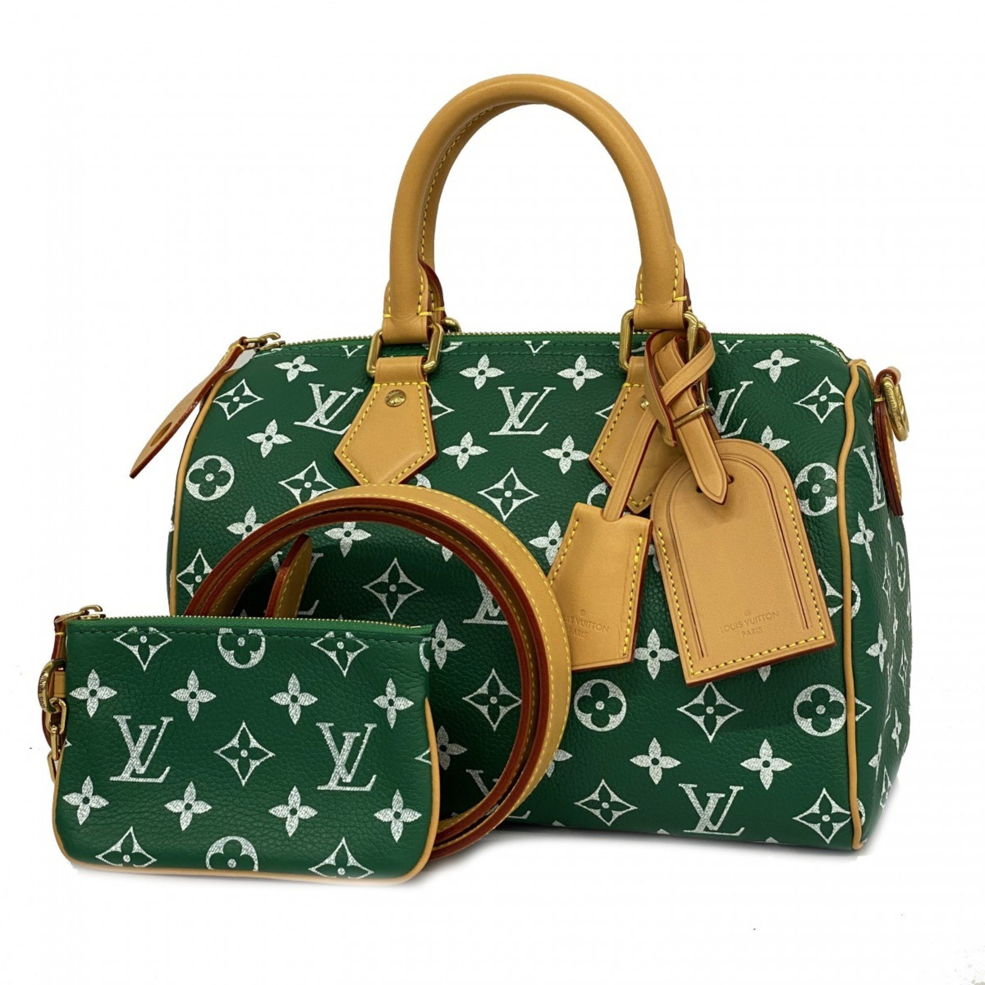 Louis Vuitton Handbag Monogram Runway Speedy P9 Bandouliere 25 M24423 Vert Ladies