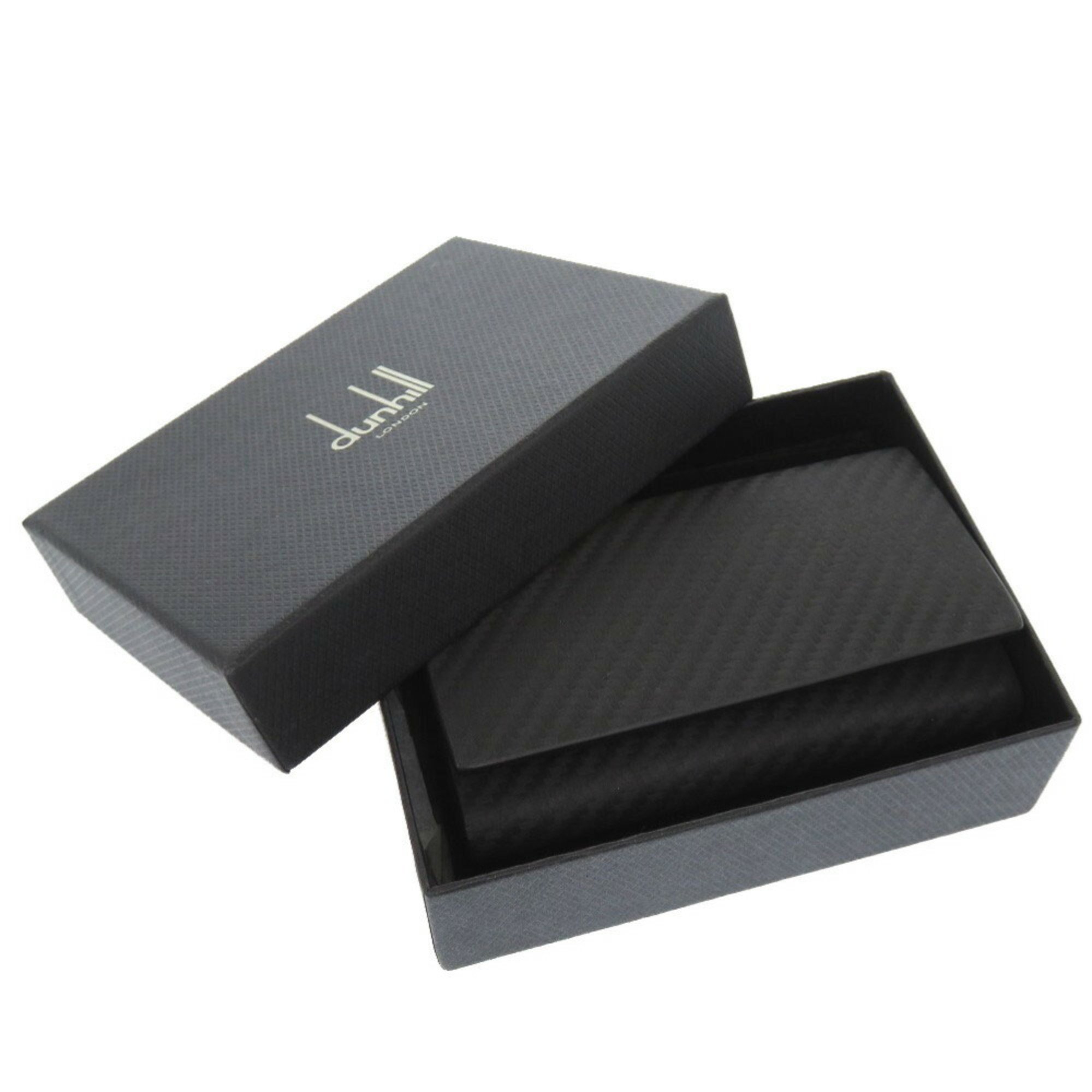 Dunhill Leather Black 6 Key Case 0090 Men's