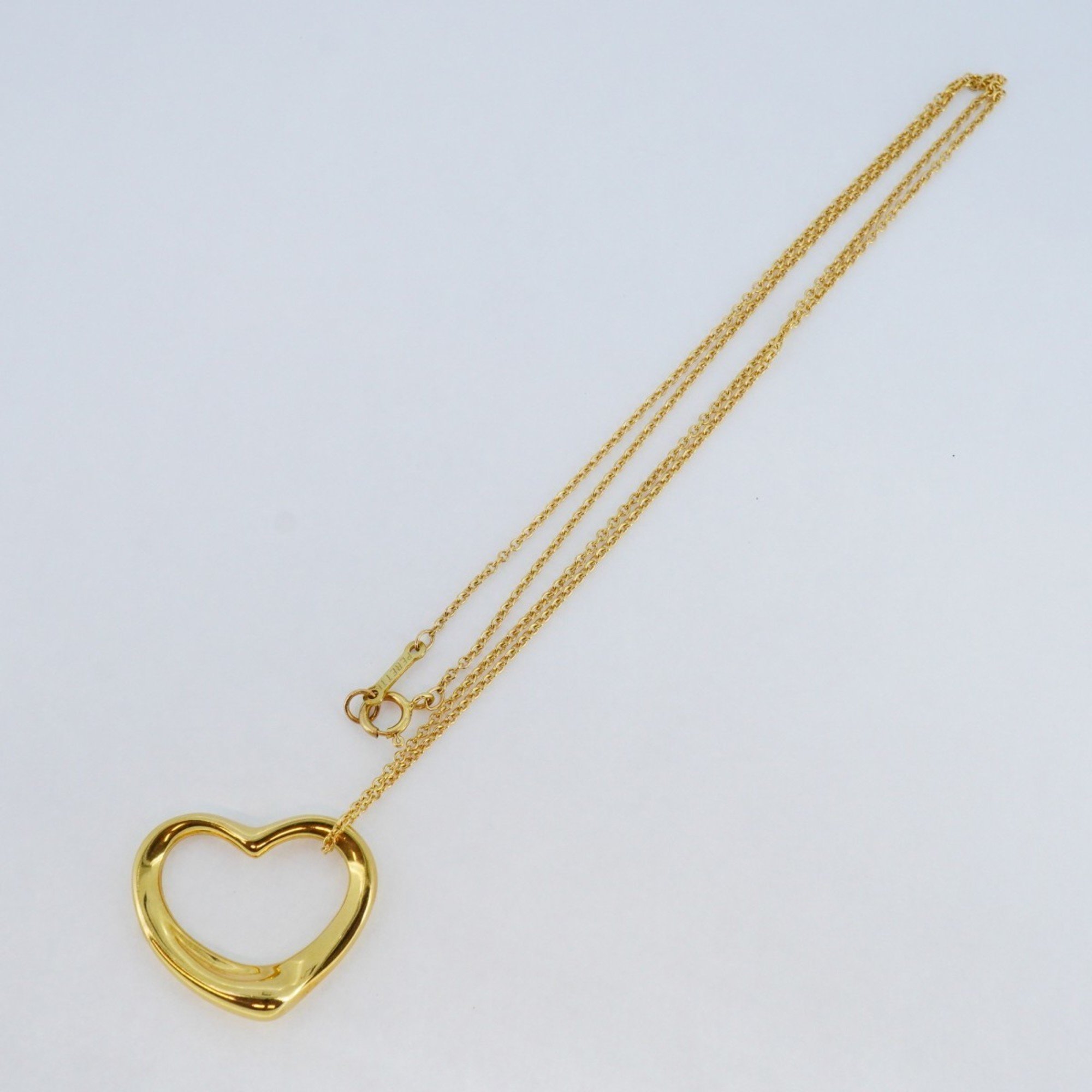 Tiffany Necklace Heart K18YG Yellow Gold Ladies