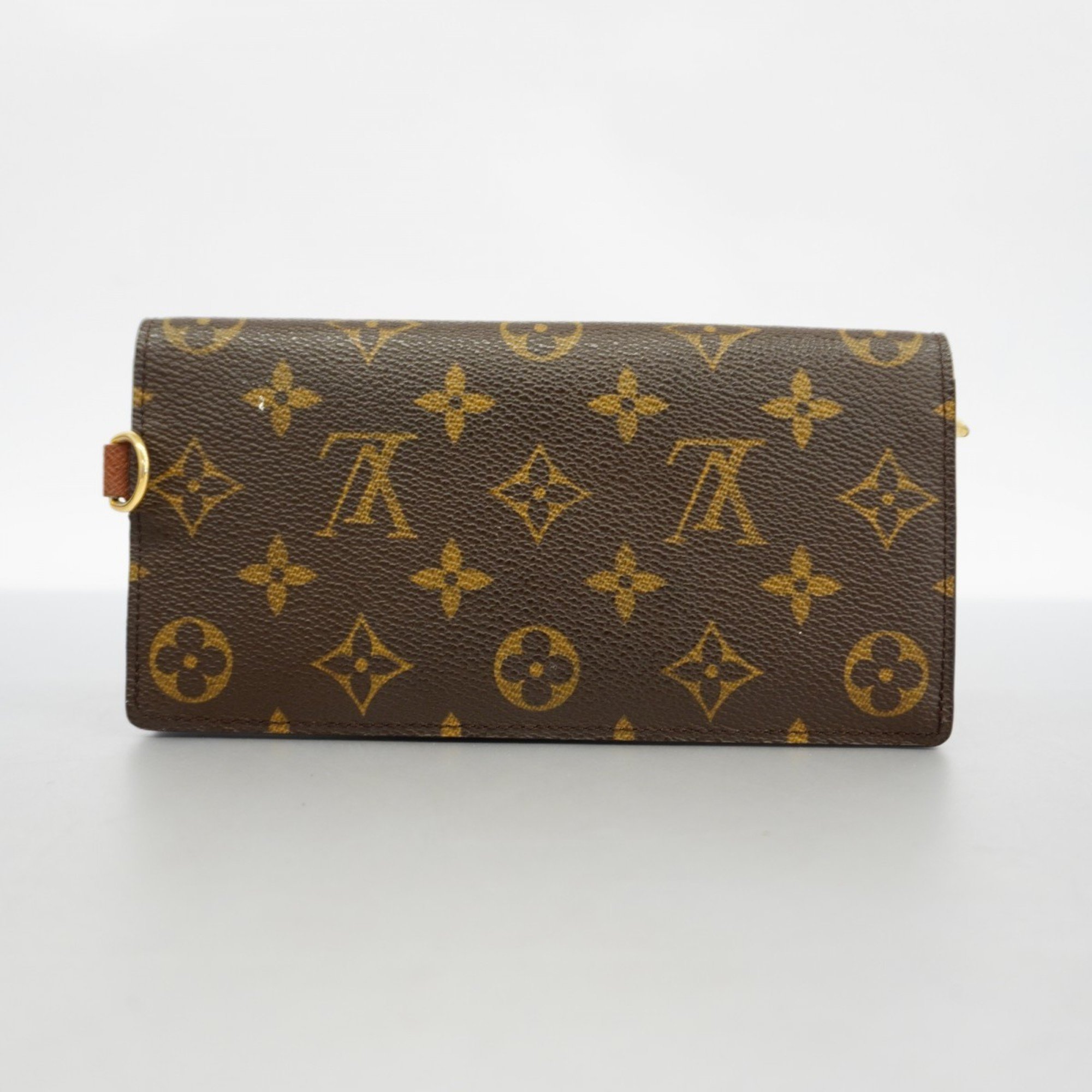 Louis Vuitton Long Wallet Monogram Portefeuille Accordion M58008 Brown Men's Women's