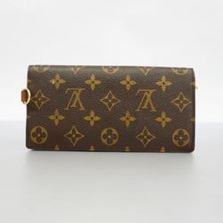 Louis Vuitton Long Wallet Monogram Portefeuille Accordion M58008 Brown Men's Women's