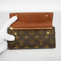 Louis Vuitton Long Wallet Monogram Portefeuille Accordion M58008 Brown Men's Women's