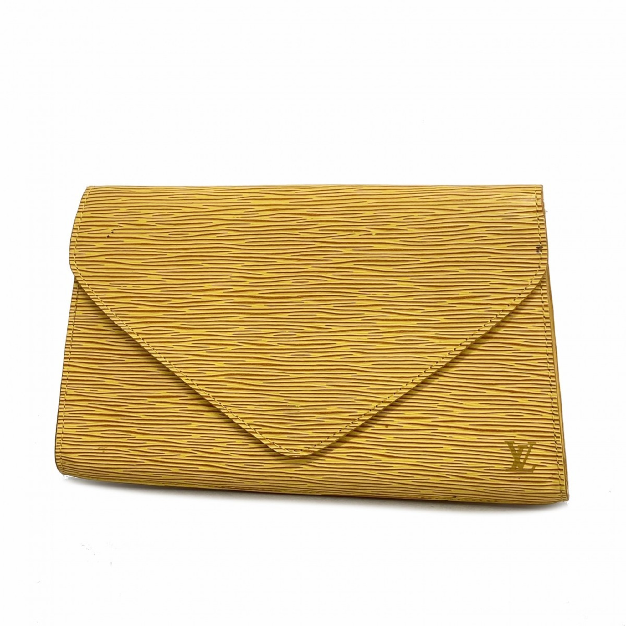 Louis Vuitton Clutch Bag Epi Art Deco M52639 Jaune Ladies