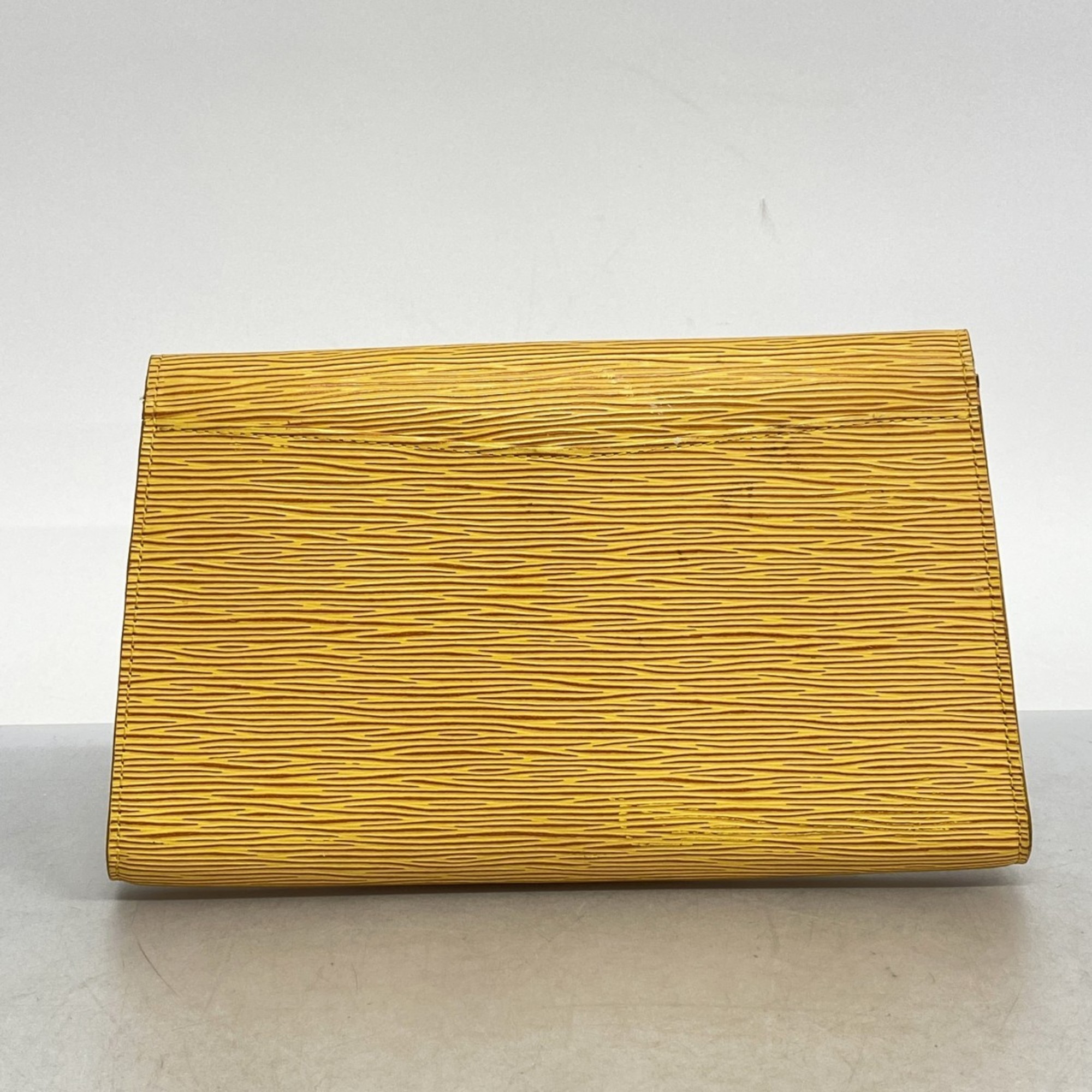 Louis Vuitton Clutch Bag Epi Art Deco M52639 Jaune Ladies