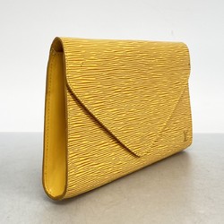 Louis Vuitton Clutch Bag Epi Art Deco M52639 Jaune Ladies