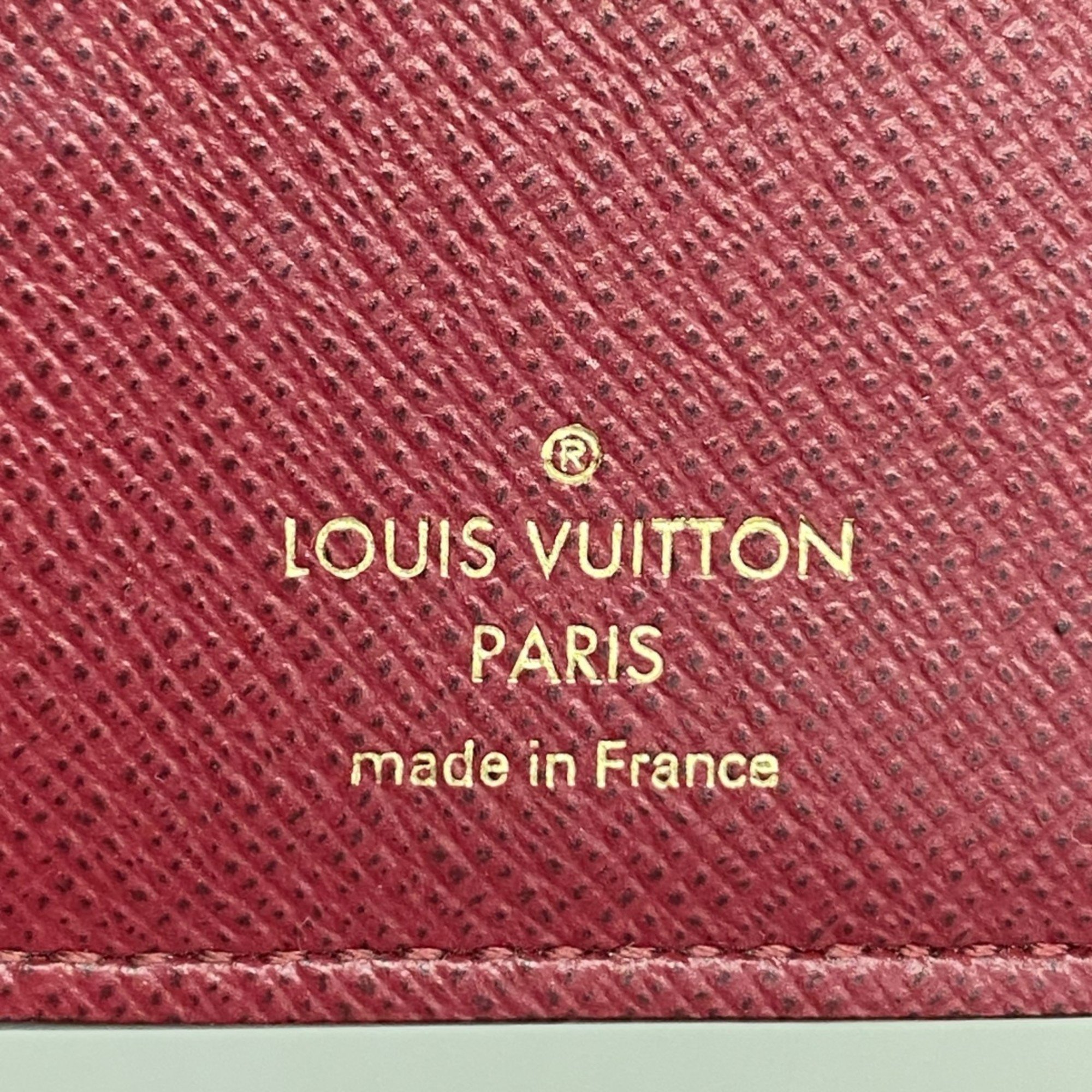 Louis Vuitton Tri-fold Wallet Monogram Portefeuille Victorine M41938 Brown Fuchsia Women's