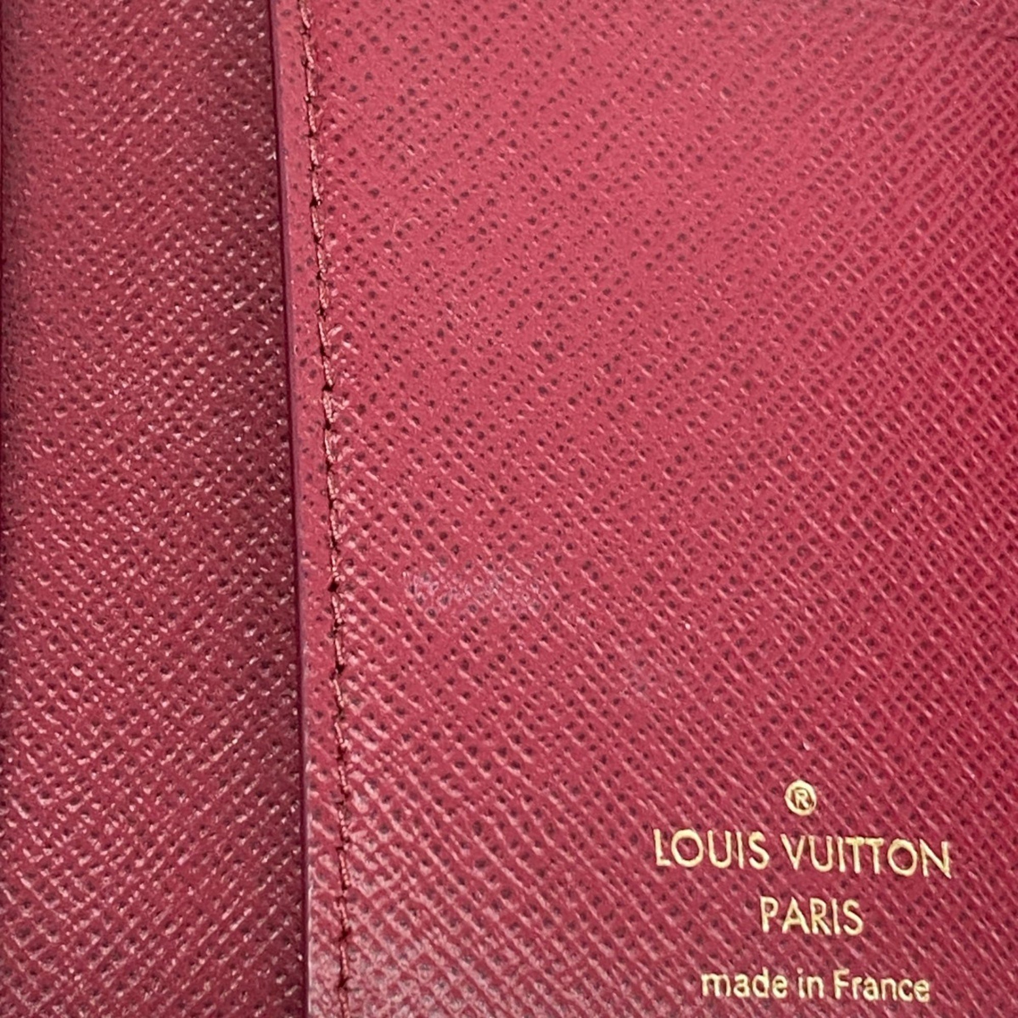 Louis Vuitton Tri-fold Wallet Monogram Portefeuille Victorine M41938 Brown Fuchsia Women's