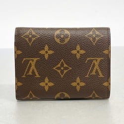 Louis Vuitton Tri-fold Wallet Monogram Portefeuille Victorine M41938 Brown Fuchsia Women's