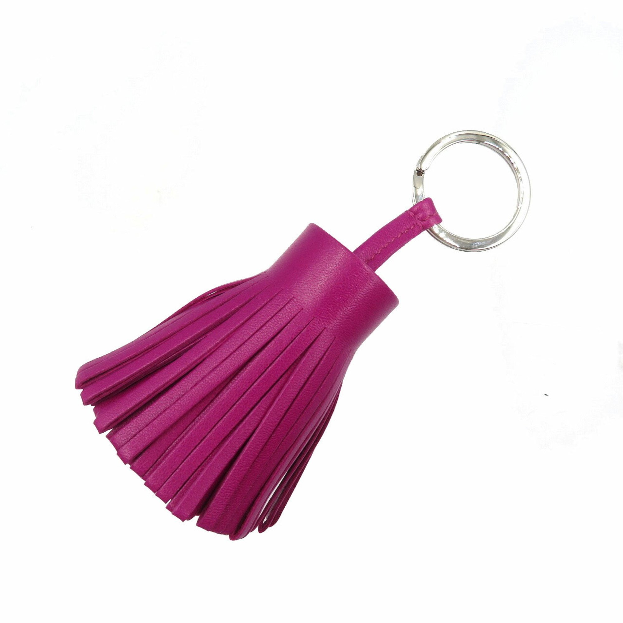 Hermes Carmen Swift Rose Purple Keychain Keyring 1995HERMES