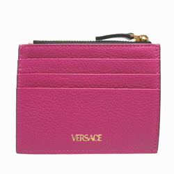 Versace Virtus Leather Pink Fragment Case Card Coin Wallet 0631VERSACE