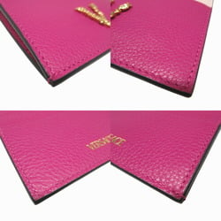 Versace Virtus Leather Pink Fragment Case Card Coin Wallet 0631VERSACE