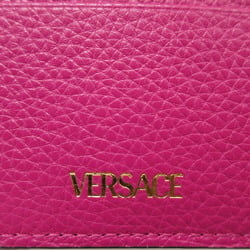 Versace Virtus Leather Pink Fragment Case Card Coin Wallet 0631VERSACE