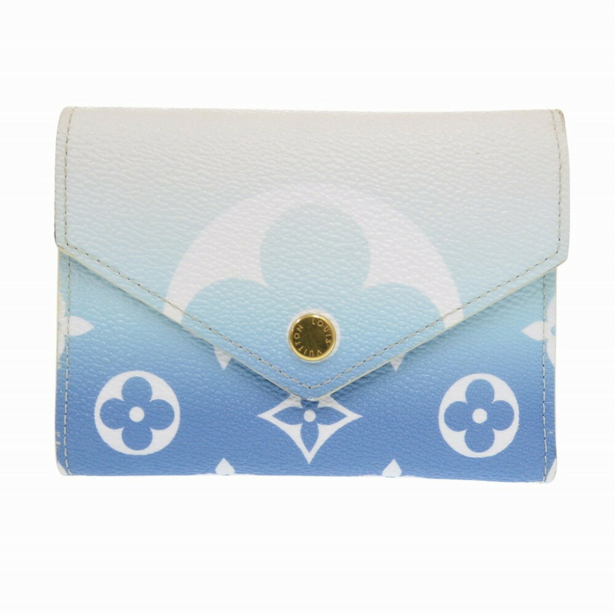 Louis Vuitton Portefeuille Victorine By the Pool Collection M80387 Tri-fold Wallet Blue LV 1259LOUIS VUITTON