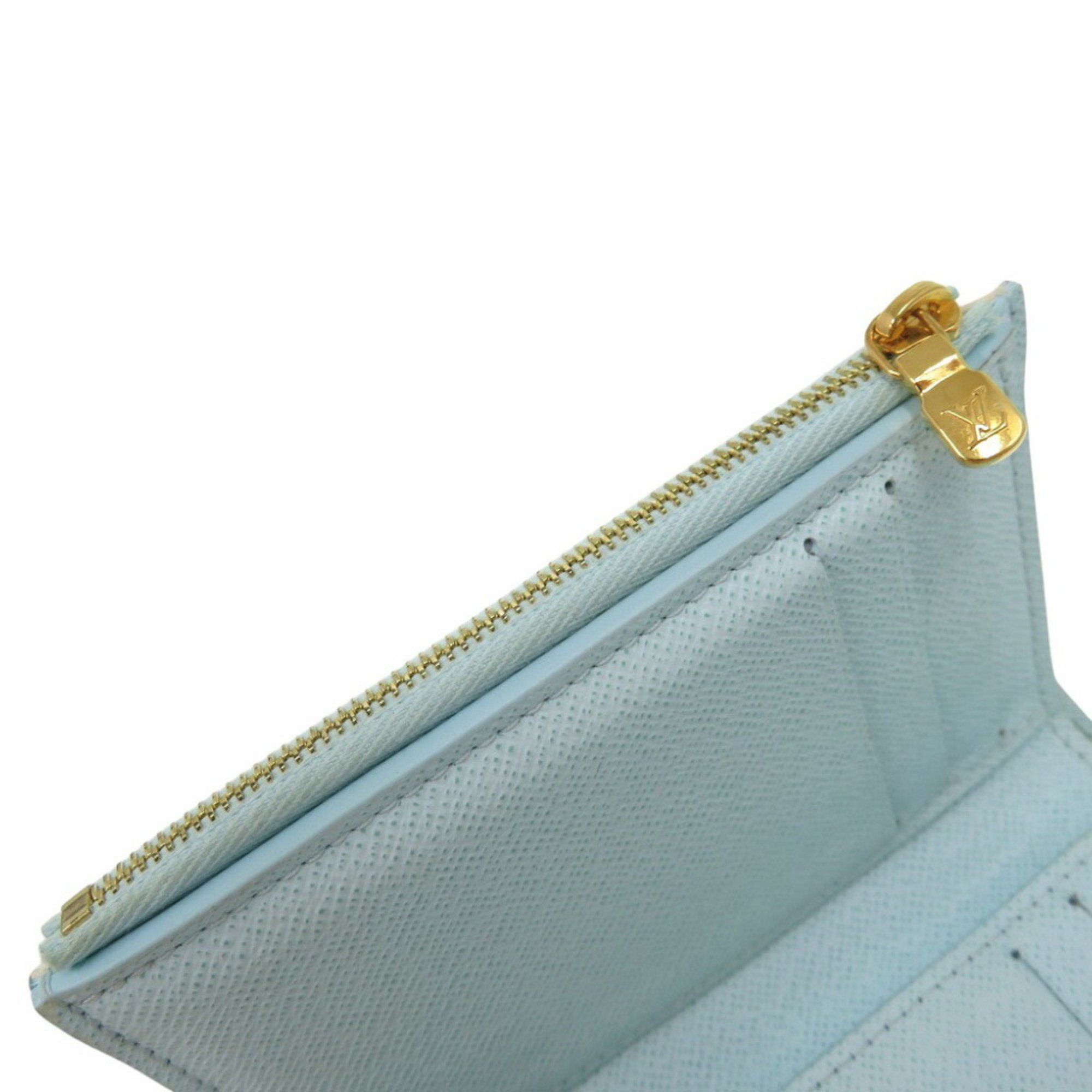 Louis Vuitton Portefeuille Victorine By the Pool Collection M80387 Tri-fold Wallet Blue LV 1259LOUIS VUITTON