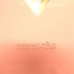 Hermes Buffalo Horn H Necklace Coral Pink 0209HERMES