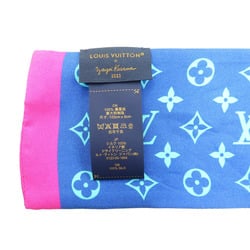 Louis Vuitton LV x YK Bandeau Pumpkin Yayoi Kusama M78391 Silk Blue Multicolor Scarf Muffler 1074LOUIS VUITTON