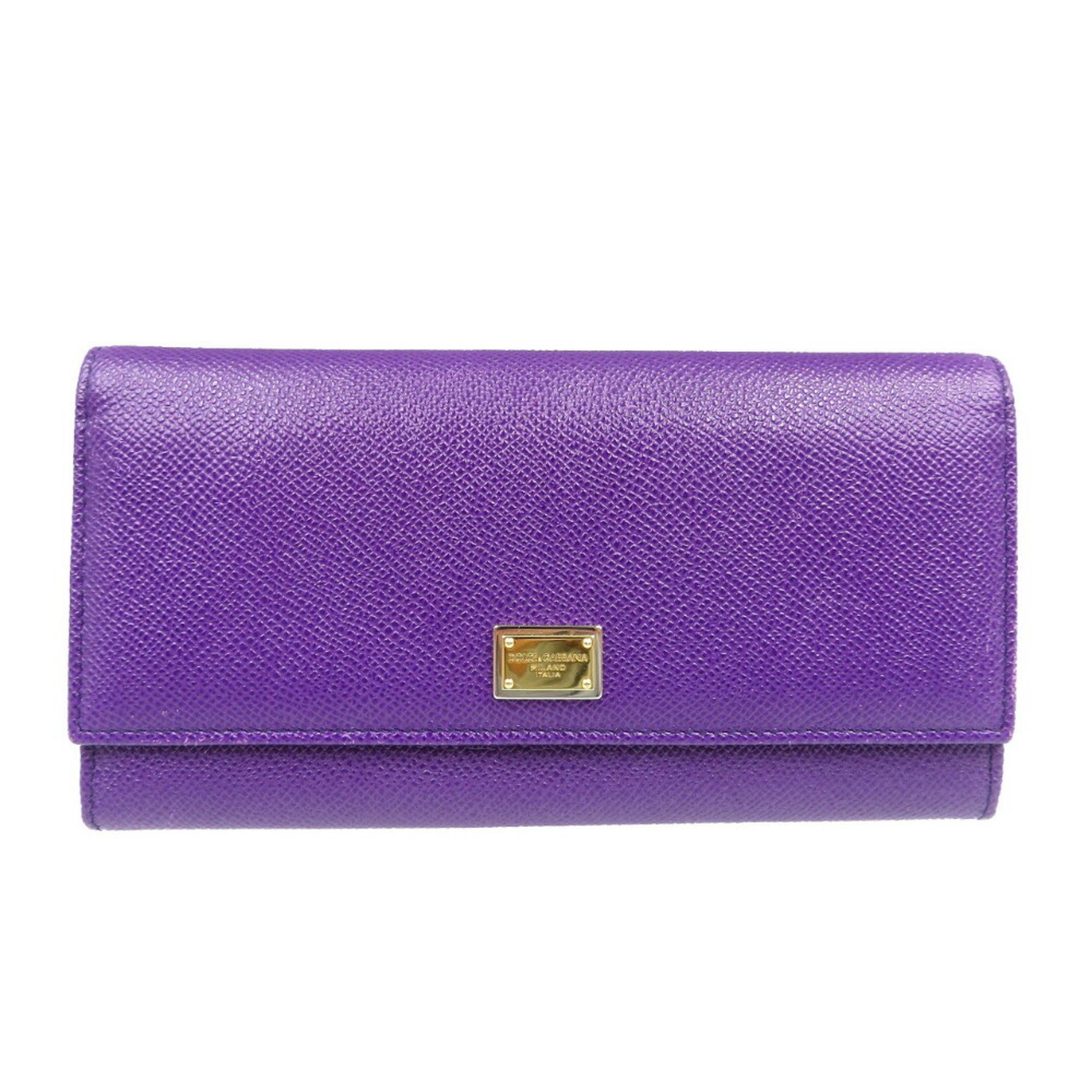 Dolce & Gabbana Leather Purple Long Wallet 1931 DOLCE GABBANA