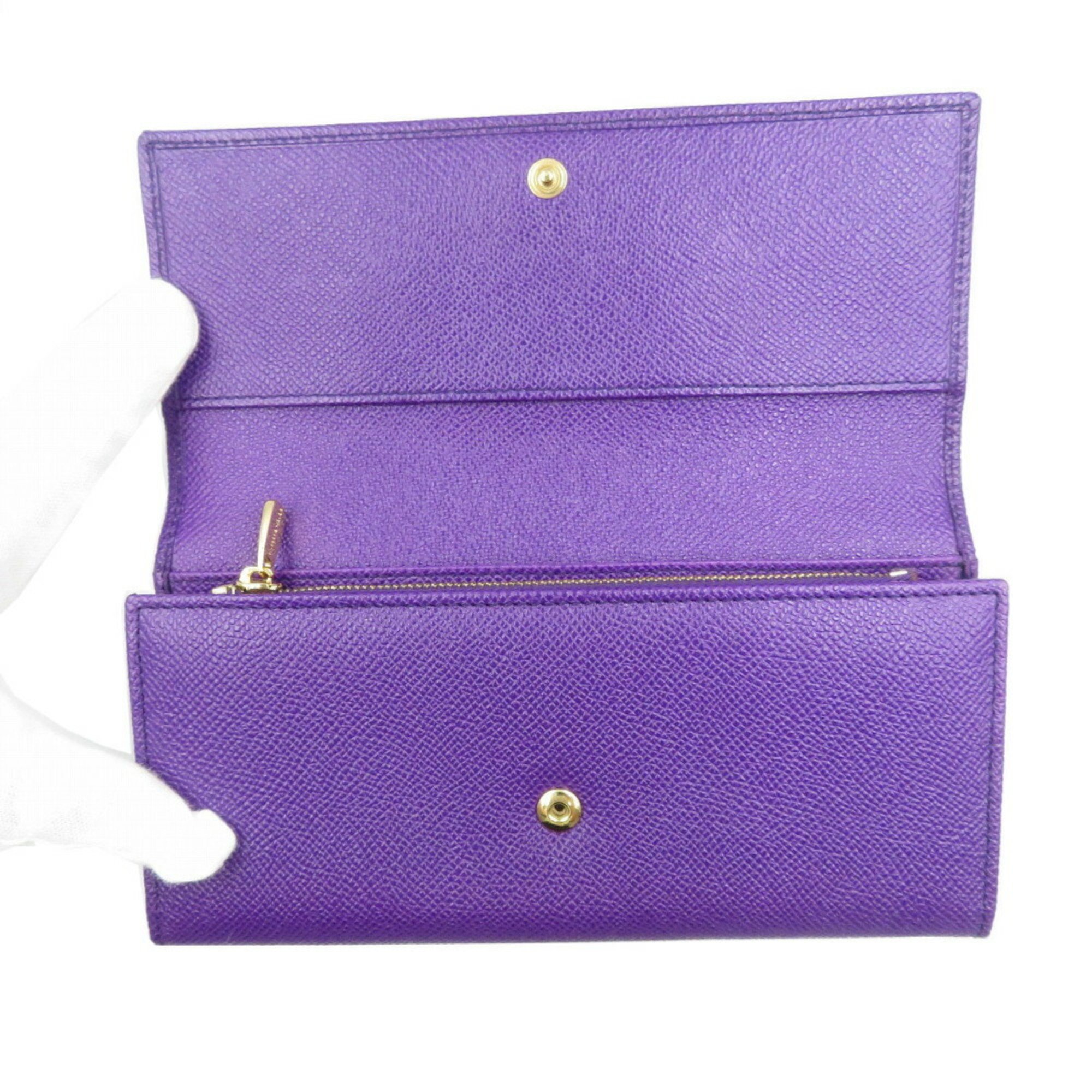 Dolce & Gabbana Leather Purple Long Wallet 1931 DOLCE GABBANA