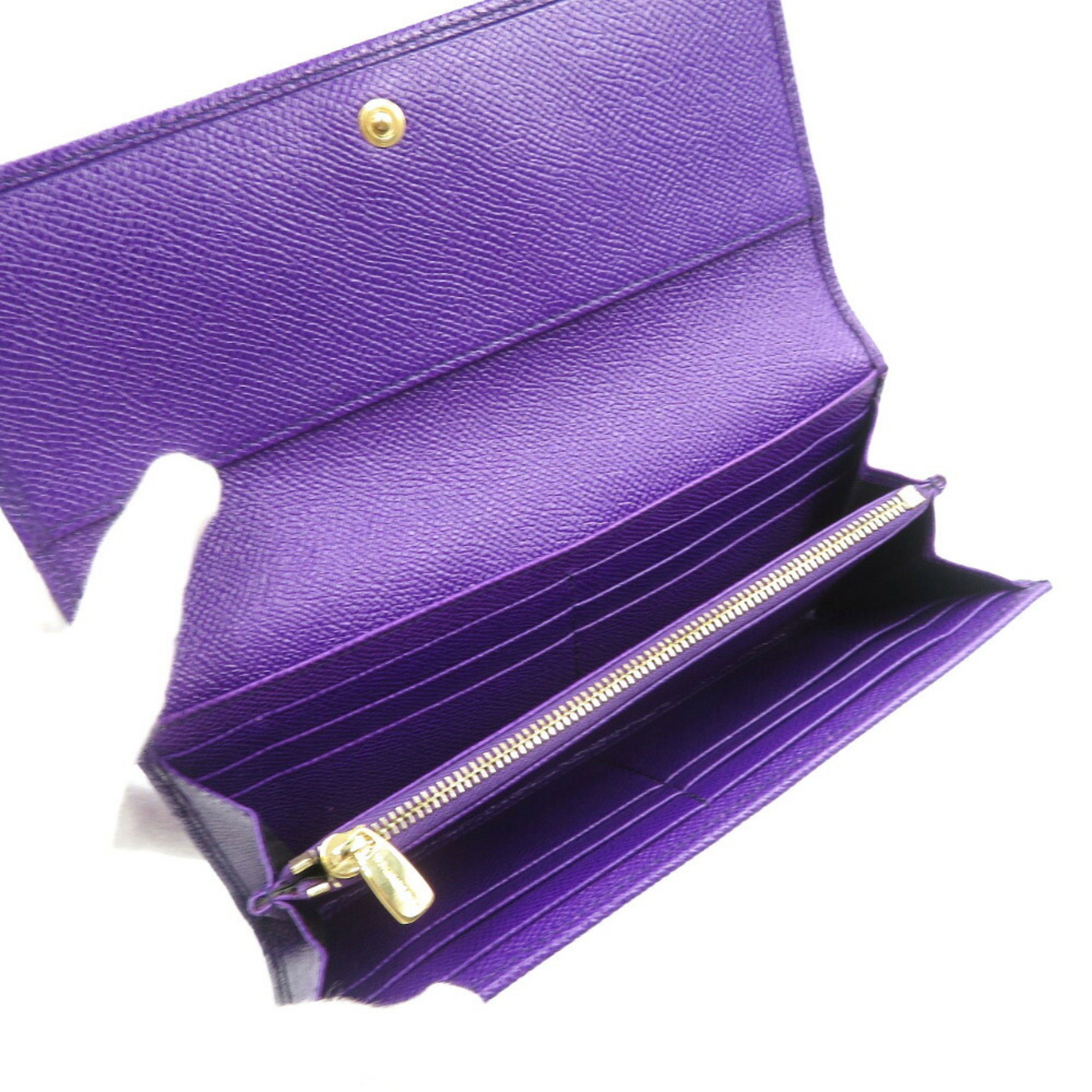 Dolce & Gabbana Leather Purple Long Wallet 1931 DOLCE GABBANA