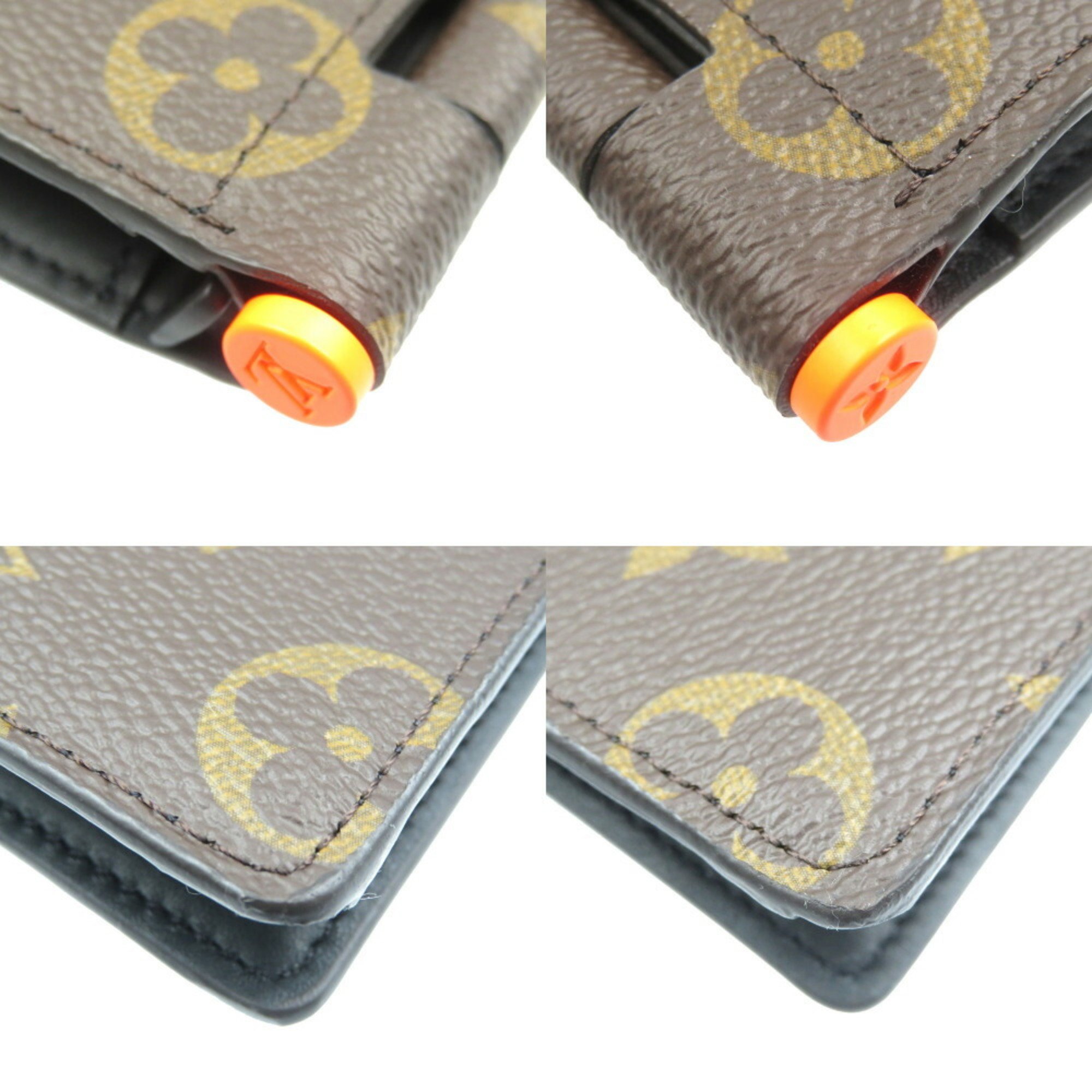 Louis Vuitton Portefeuille Brazza Hinge M67449 Monogram Solar Ray Canvas Brown Black Orange Long Wallet 1906LOUIS VUITTON