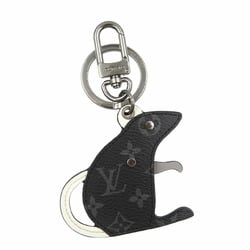 Louis Vuitton M68835 Porte Cle LV Rat Monogram Eclipse Metal Black Grey Keychain Bag Charm 1933LOUIS VUITTON