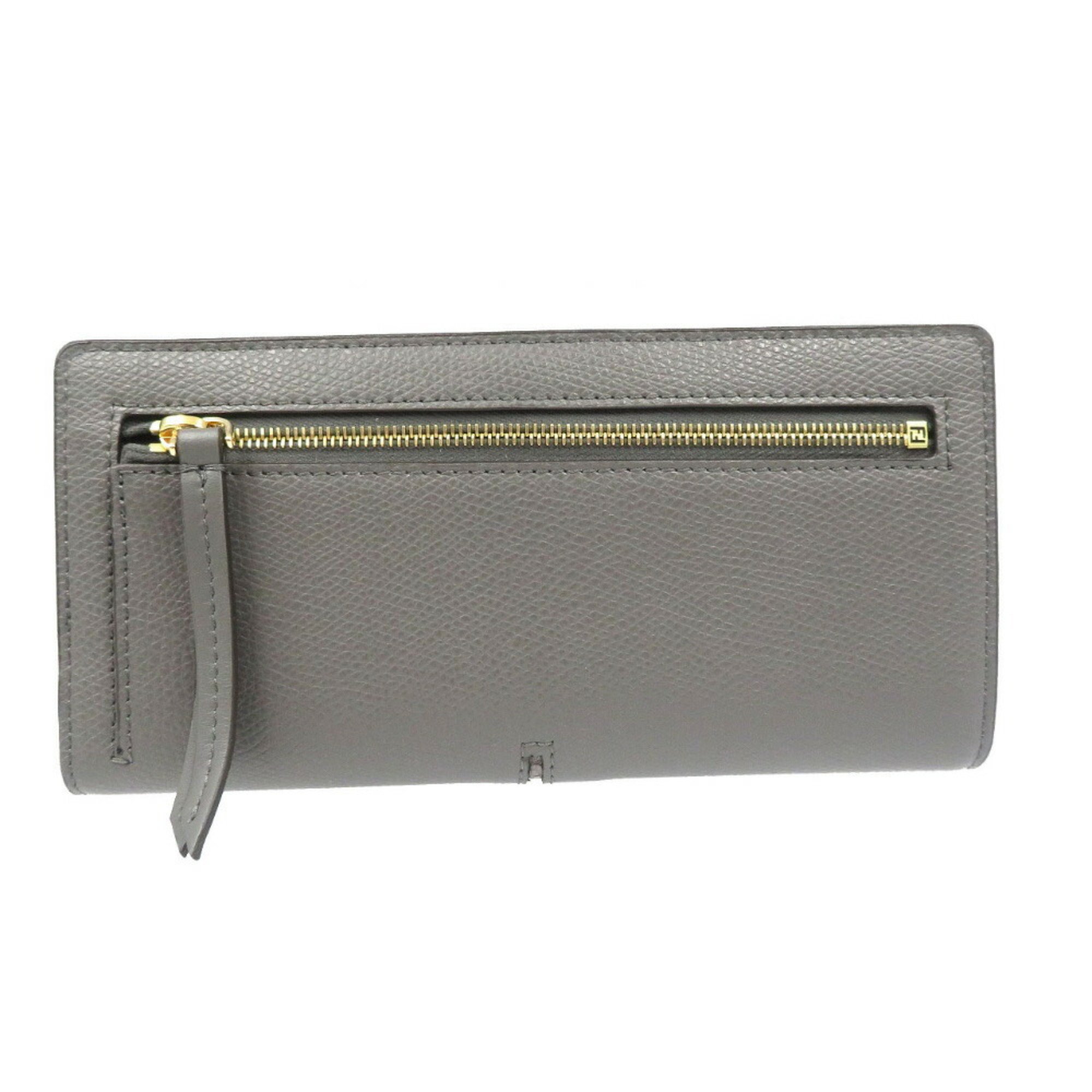 Fendi Orlock Continental Wallet 8M0470 Leather Grey Long 1981FENDI