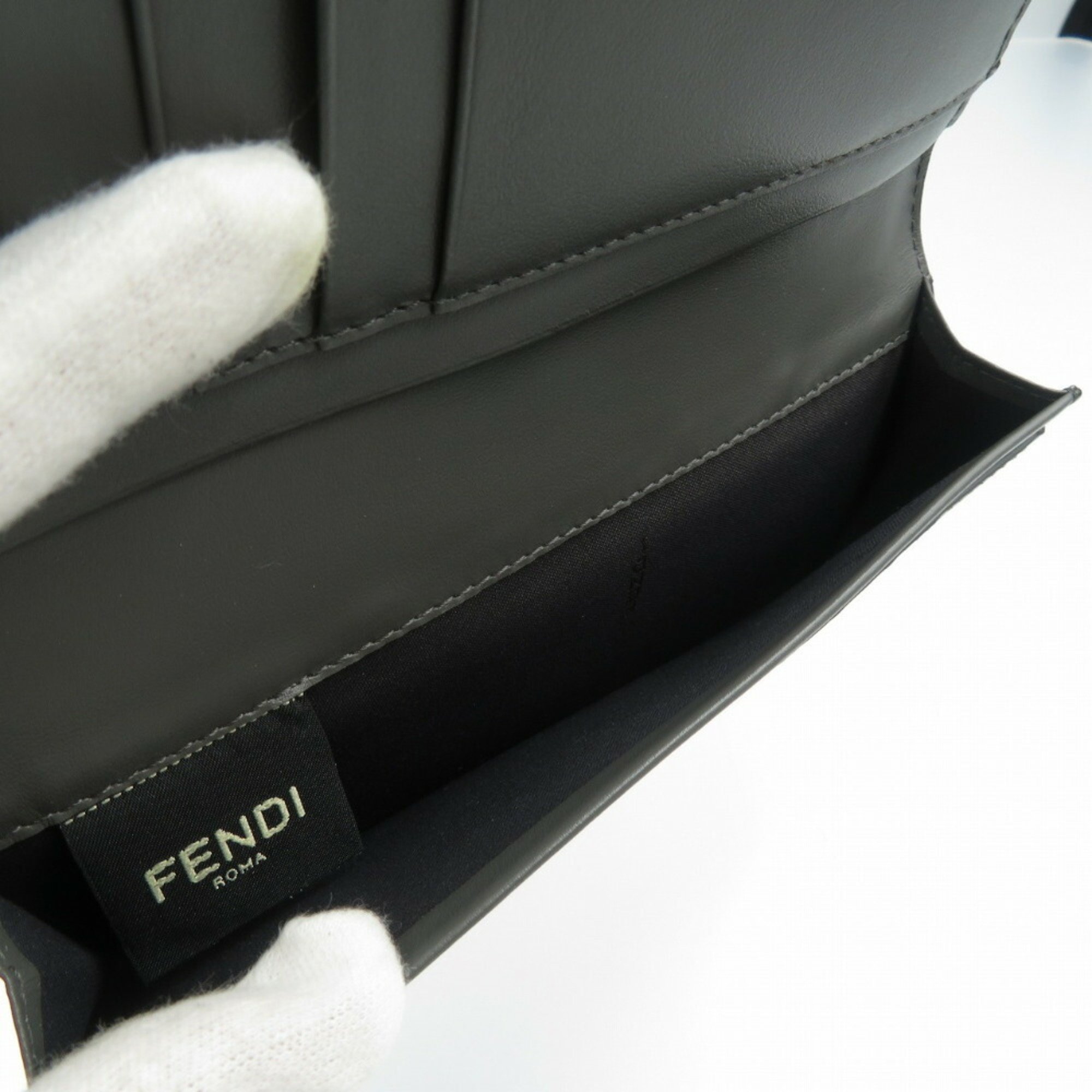 Fendi Orlock Continental Wallet 8M0470 Leather Grey Long 1981FENDI