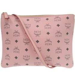 MCM Visetos Pattern 2-way Crossbody Pouch Clutch Bag Shoulder Pink MYZCAT08QH001 Leather 2268MCM