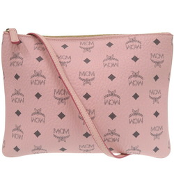 MCM Visetos Pattern 2-way Crossbody Pouch Clutch Bag Shoulder Pink MYZCAT08QH001 Leather 2268MCM