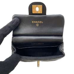 Chanel Chain Wallet Matelasse Coco Mark Lambskin AP2271 CHANEL Black Bag