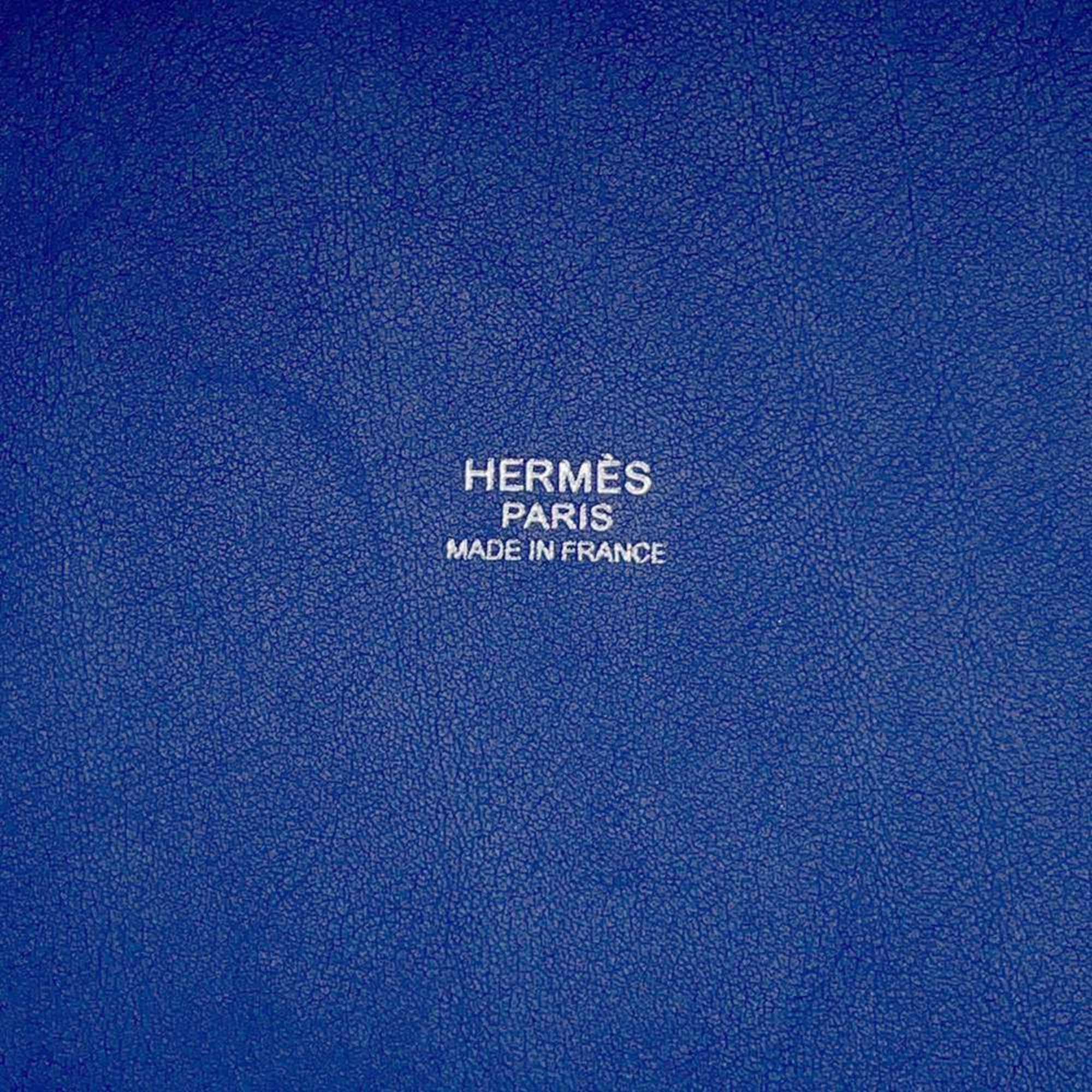 Hermes handbag Picotin Lock PM Blue Ege Royale Toile Goelan Swift U stamp