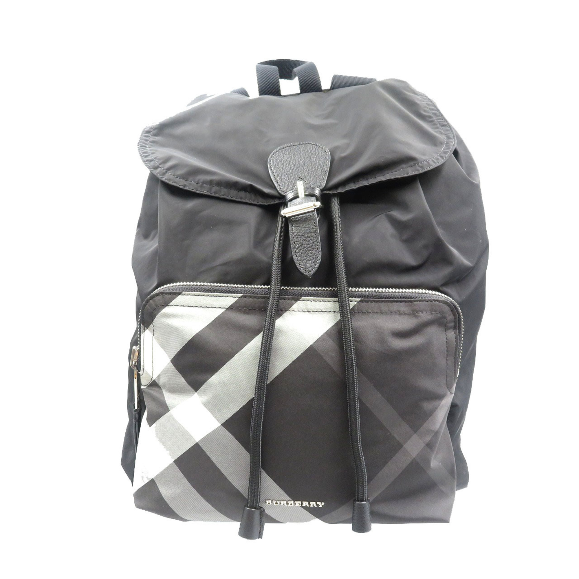 Burberry Nova Check Nylon Leather Black Backpack 1331BURBERRY eLADY Globazone