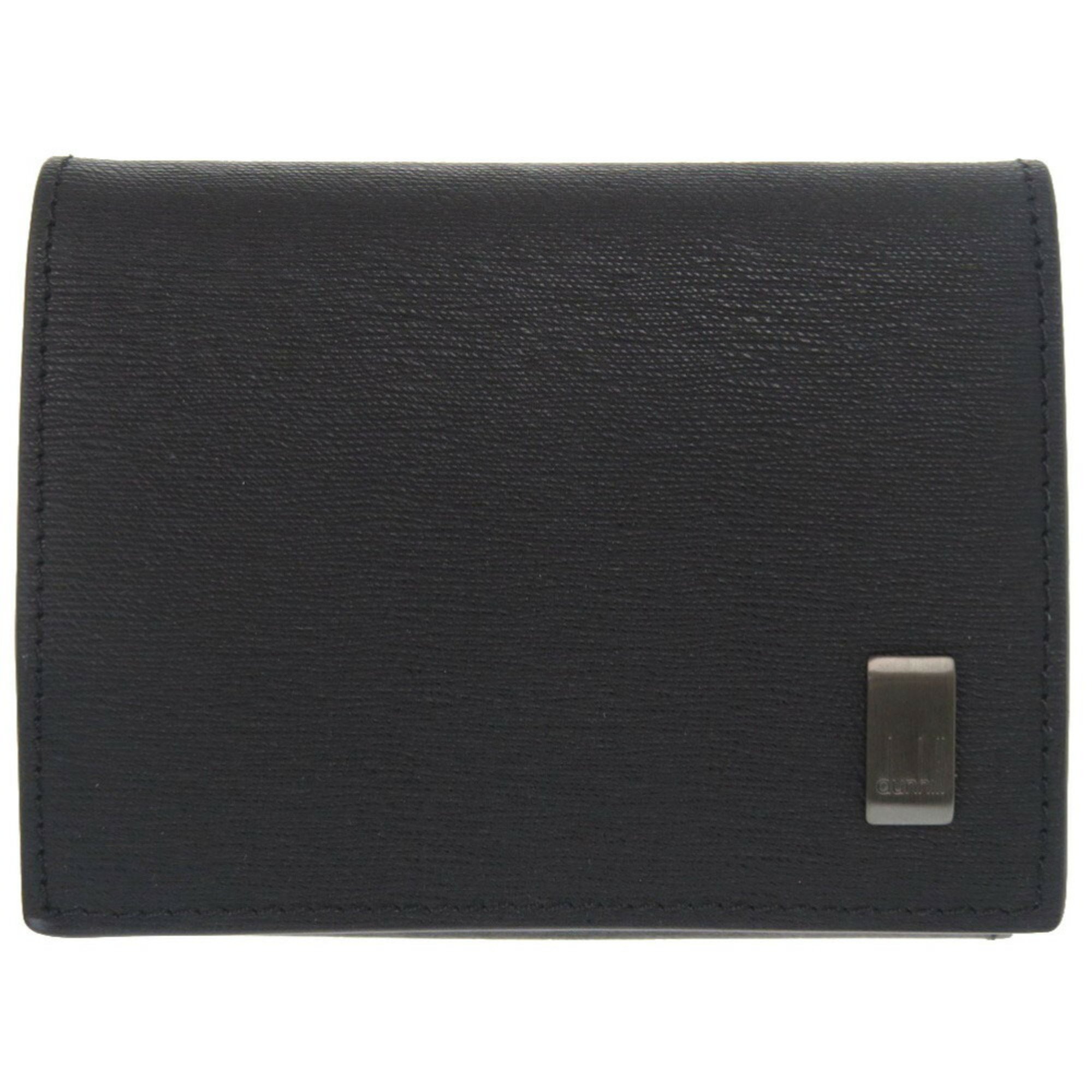 Dunhill Leather Black Coin Case Purse Wallet 1360 Men's