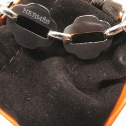 Hermes Mousqueton Silver 925 Buffalo Horn Brown Bracelet 0572HERMES