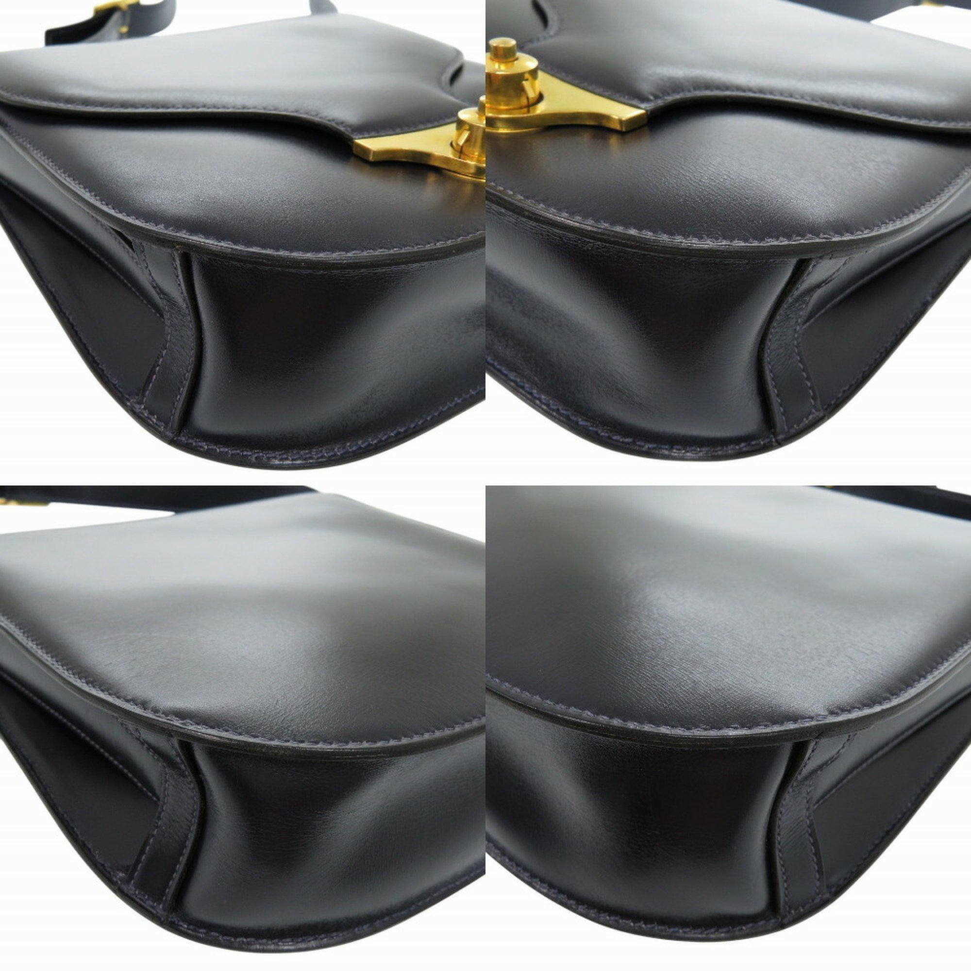 Hermes Box Calf Black Shoulder Bag 0816HERMES