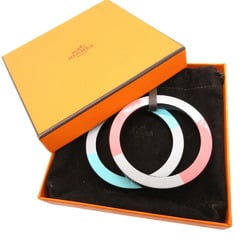 Hermes Mikado Horn & Lacquer Necklace Lacquer/Lacquer Wood Gray Pink Green 1400HERMES