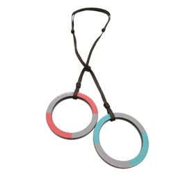 Hermes Mikado Horn & Lacquer Necklace Lacquer/Lacquer Wood Gray Pink Green 1400HERMES