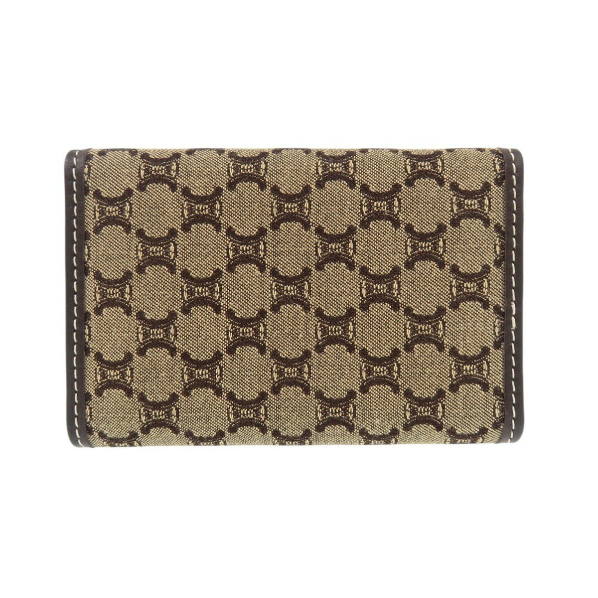 Celine 6-Key Case Triomphe Macadam Canvas Beige Key 1260CELINE