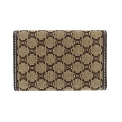 Celine 6-Key Case Triomphe Macadam Canvas Beige Key 1260CELINE