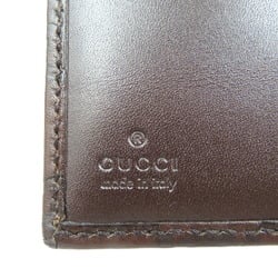 Gucci 112726 Guccissima Leather Dark Brown W Bi-fold Wallet 1389GUCCI