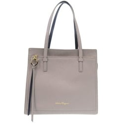 Salvatore Ferragamo Gancini Amy Tote Bag GG-21F216 Leather Gray 2104Salvatore