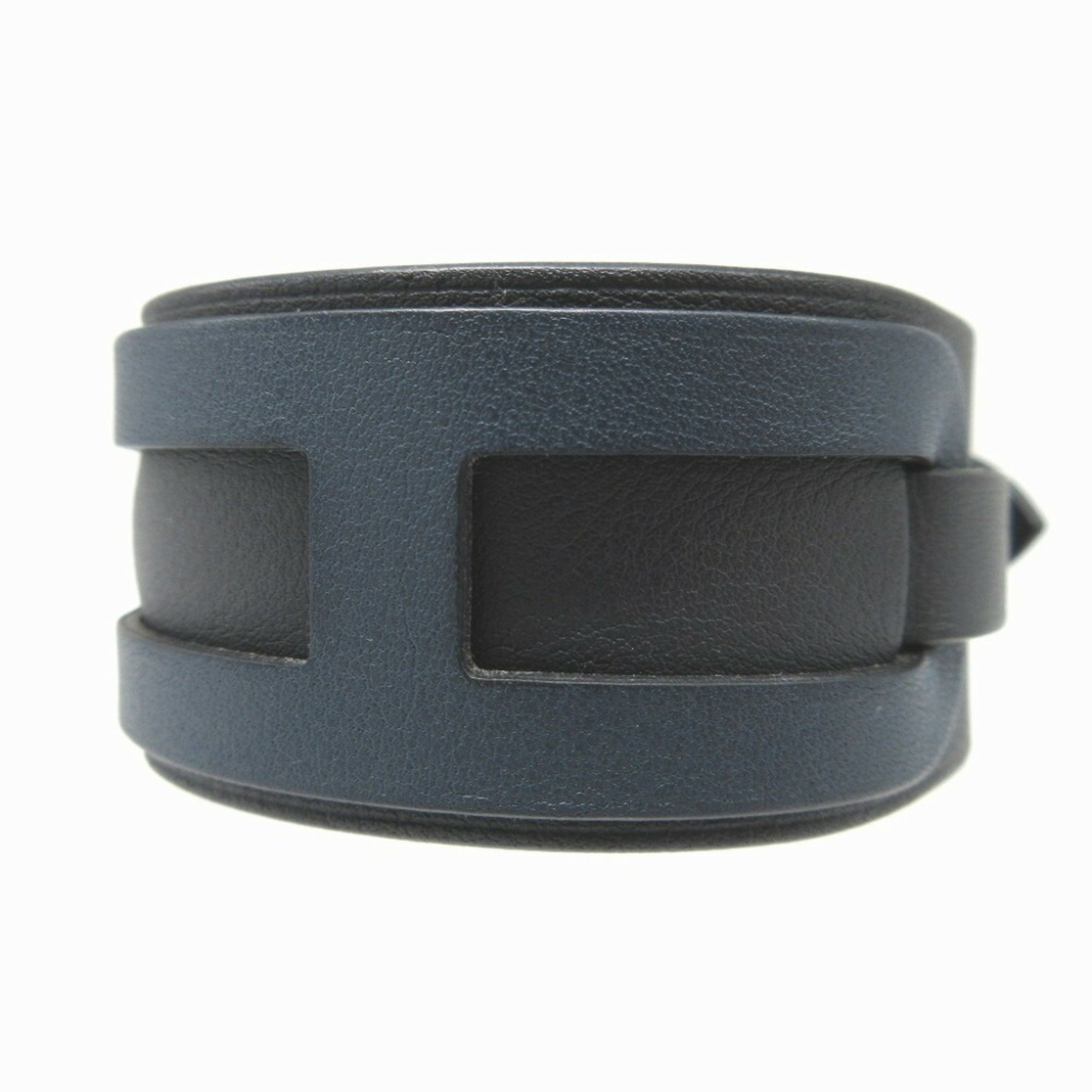 Hermes Etrivier Babor U-stamped Swift leather navy bracelet 0571HERMES