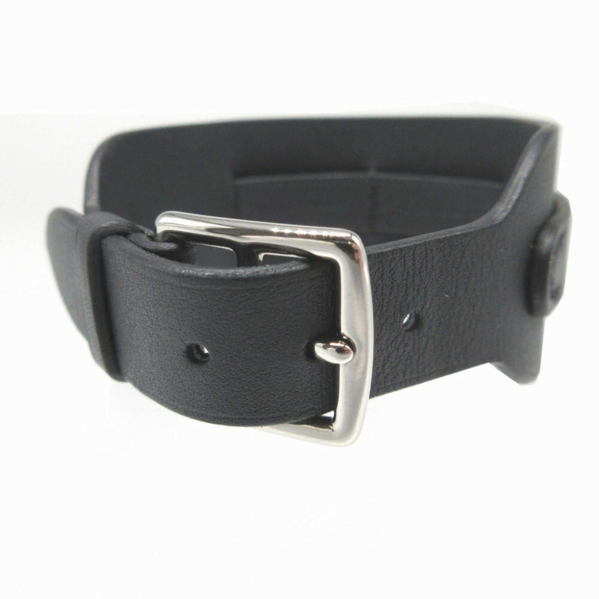 Hermes Etrivier Babor U-stamped Swift leather navy bracelet 0571HERMES