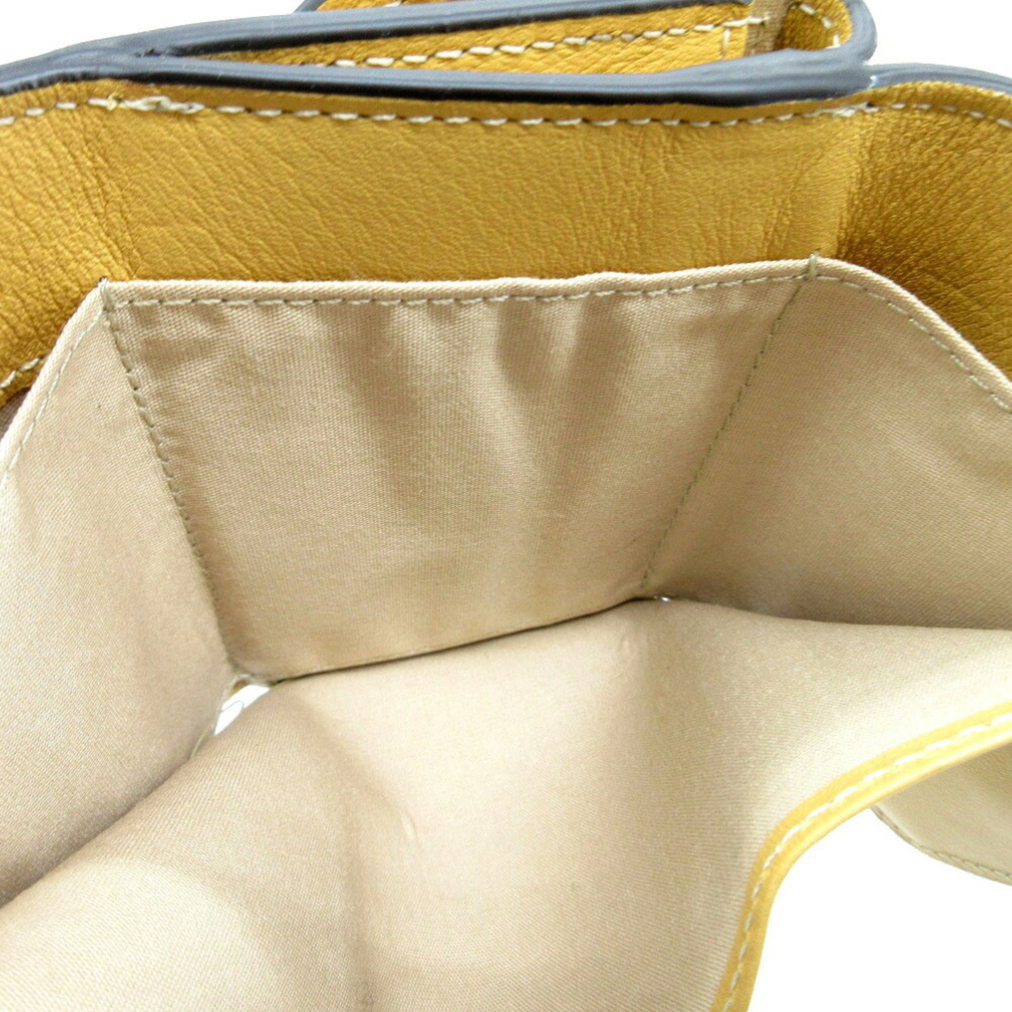 Chloé Chloe Sea Compact Wallet Tri-fold Leather/Calf Leather Multicolor Khaki Yellow 1534Chloe