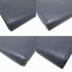 Louis Vuitton Portefeuille Comet M68582 Taurillon Leather Blue Marine Navy L-shaped Long Wallet 1190LOUIS VUITTON