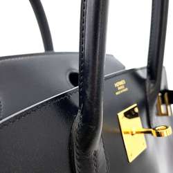 Hermes Birkin 30 Black Box Calf D Stamp HERMES Handbag