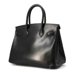 Hermes Birkin 30 Black Box Calf D Stamp HERMES Handbag